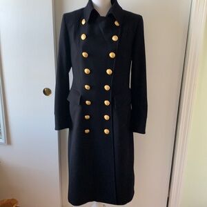 Pauw Amsterdam Black Wool Double Breasted Fitted Coat M